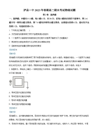 四川省泸县第一中学2022-2023学年高二物理下学期期末试题（Word版附解析）