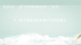 人教版高中物理选择性必修第三册第4章5粒子的波动性和量子力学的建立课件