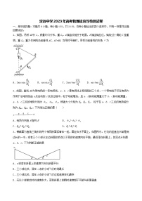 2023届安徽省定远中学高三下学期高考适应性检测卷物理试题（解析版）