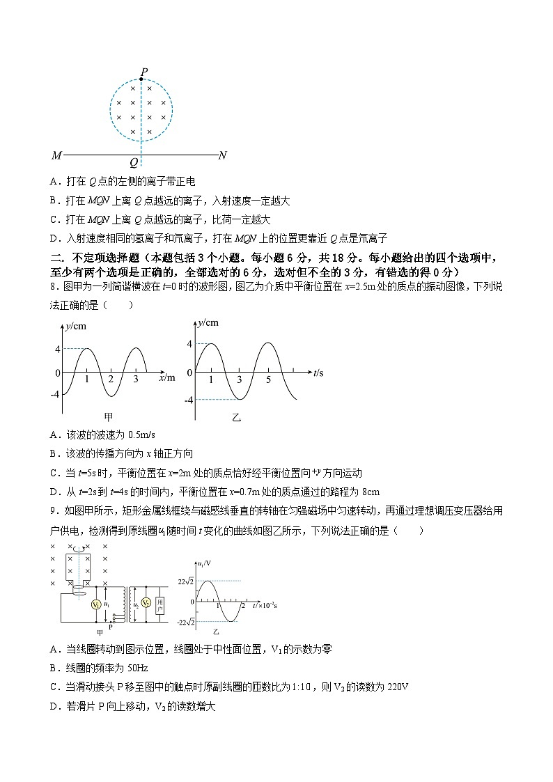 2023届广东省茂名市第一中学高三下学期5月月考物理试题(Word版)第3页