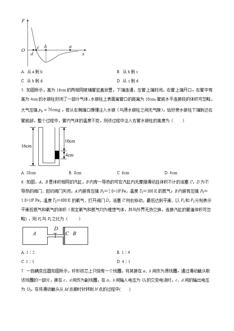 精品解析：上海市惠民县高二下学期期中质量检测物理试题02