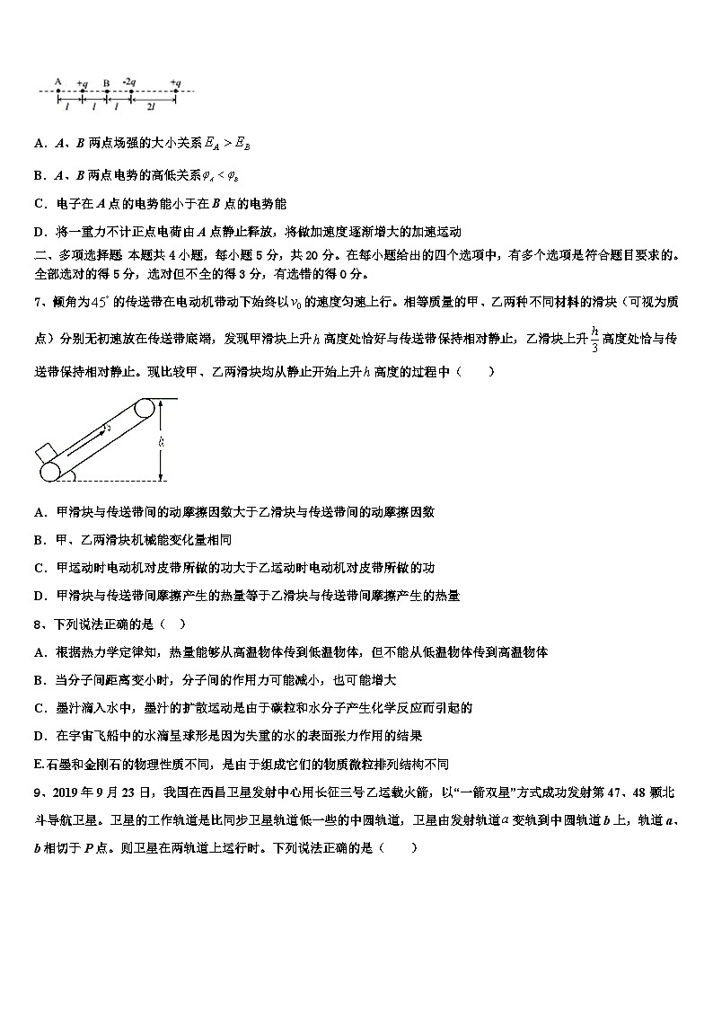 甘肅省天水市甘谷一中2022-2023學年高三2月聯(lián)考（線上）物理試題第3頁
