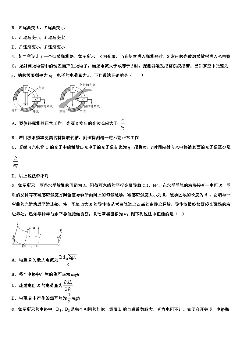 2022-2023学年江苏省徐州市诚贤中学高三第十次模拟考试(5月)物理试题第2页