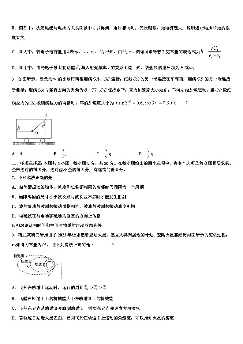 2023届广东省华南师大附中高三年级摸底考试物理试题第3页