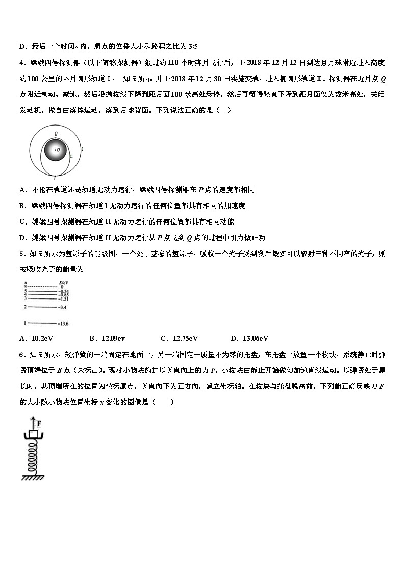 2022-2023学年浙江省温州市温州中学高三下学期第三次验收物理试题文试卷第2页