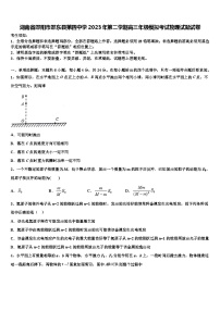 湖南省邵阳市邵东县第四中学2023年第二学期高三年级模拟考试物理试题试卷