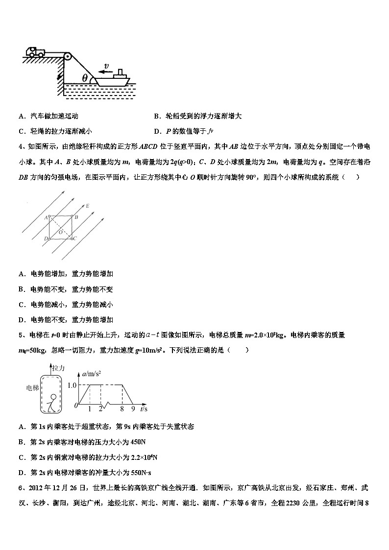 豫東名校2023年高三第一次診斷考試（物理試題理）試卷第2頁