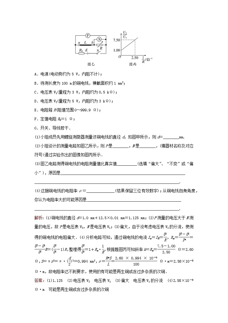 2023高考物理二轮专题复习与测试专题强化练十九电学实验与创新03