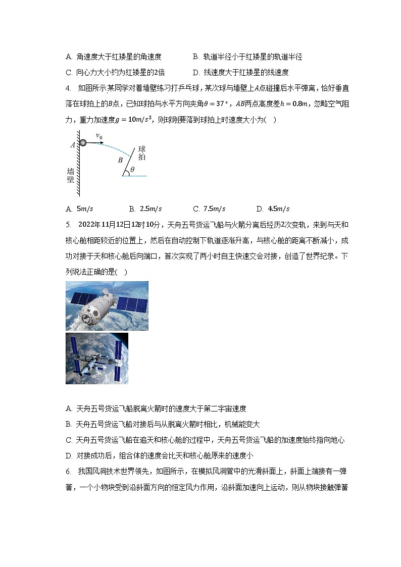 2022-2023學(xué)年江西省吉安市高一（下）期末教學(xué)質(zhì)量檢測物理試卷（含解析）第2頁