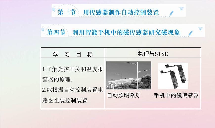 新教材2023高中物理第五章傳感器第三節(jié)用傳感器制作自動控制裝置第四節(jié)利用智能手機(jī)中的磁傳感器研究磁現(xiàn)象課件粵教版選擇性必修第二冊第2頁