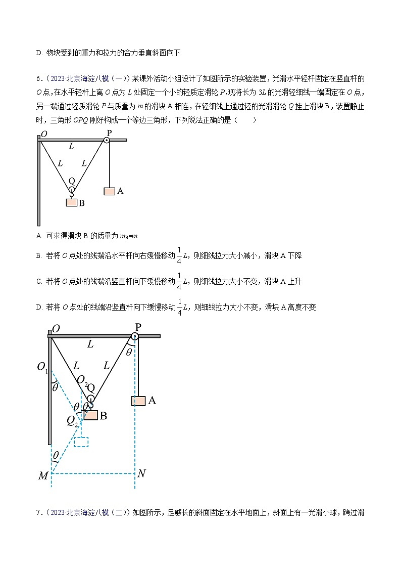 高考物理真題分項(xiàng)匯編 三年（2021-2023）專題02 相互作用（原卷版）第3頁