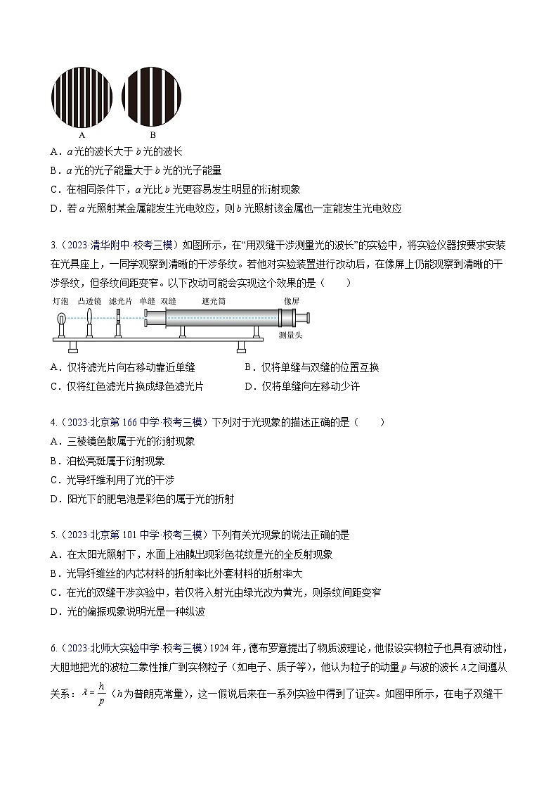 高考物理真题分项汇编 三年(2021-2023)专题15 光学(原卷版)第3页