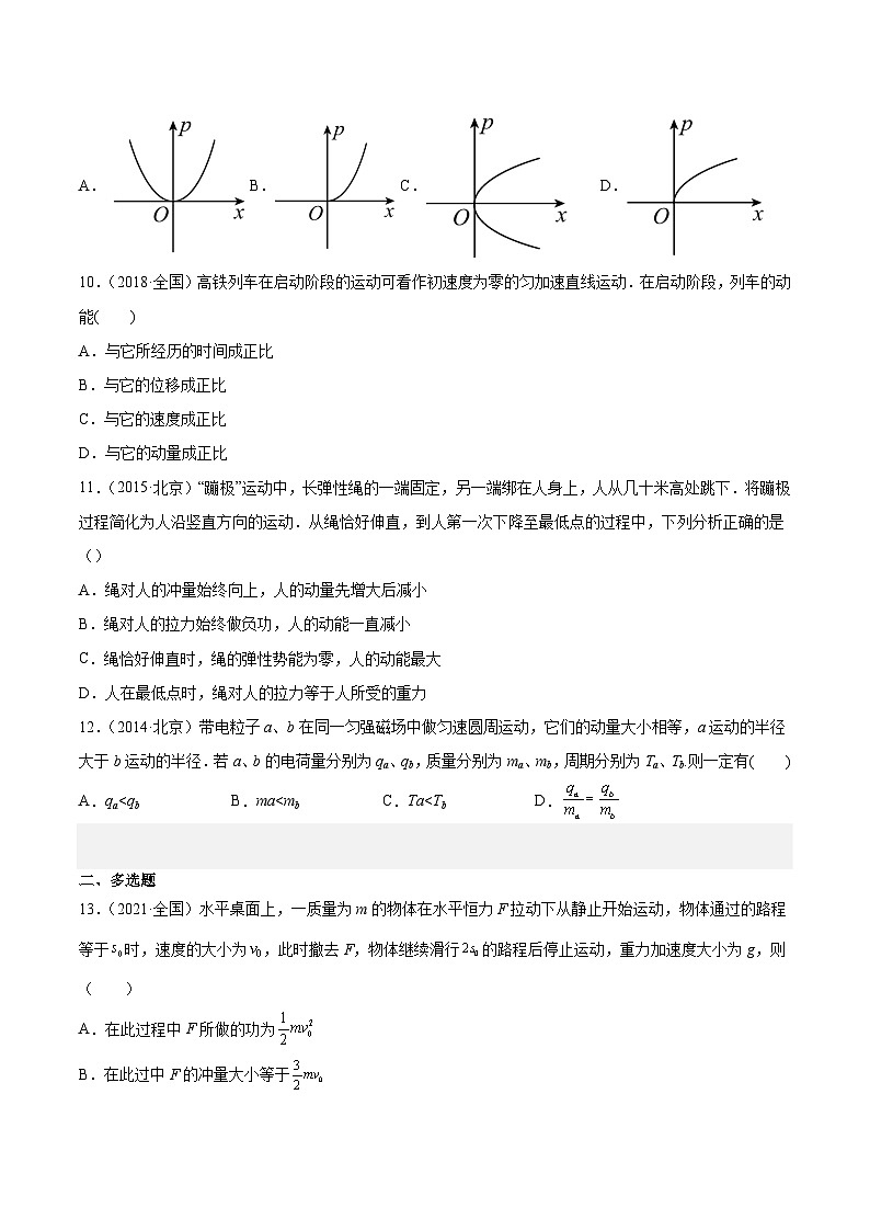 专题26 冲量和动量(原卷版)-十年(2014-2023)高考物理真题分项汇编第3页