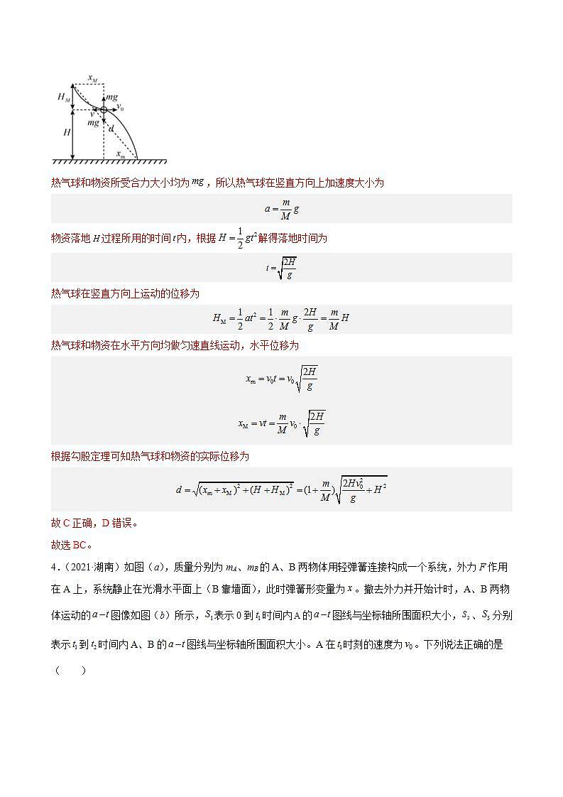 专题28 动量守恒定律及其应用(一)(解析版)-十年(2014-2023)高考物理真题分项汇编第3页