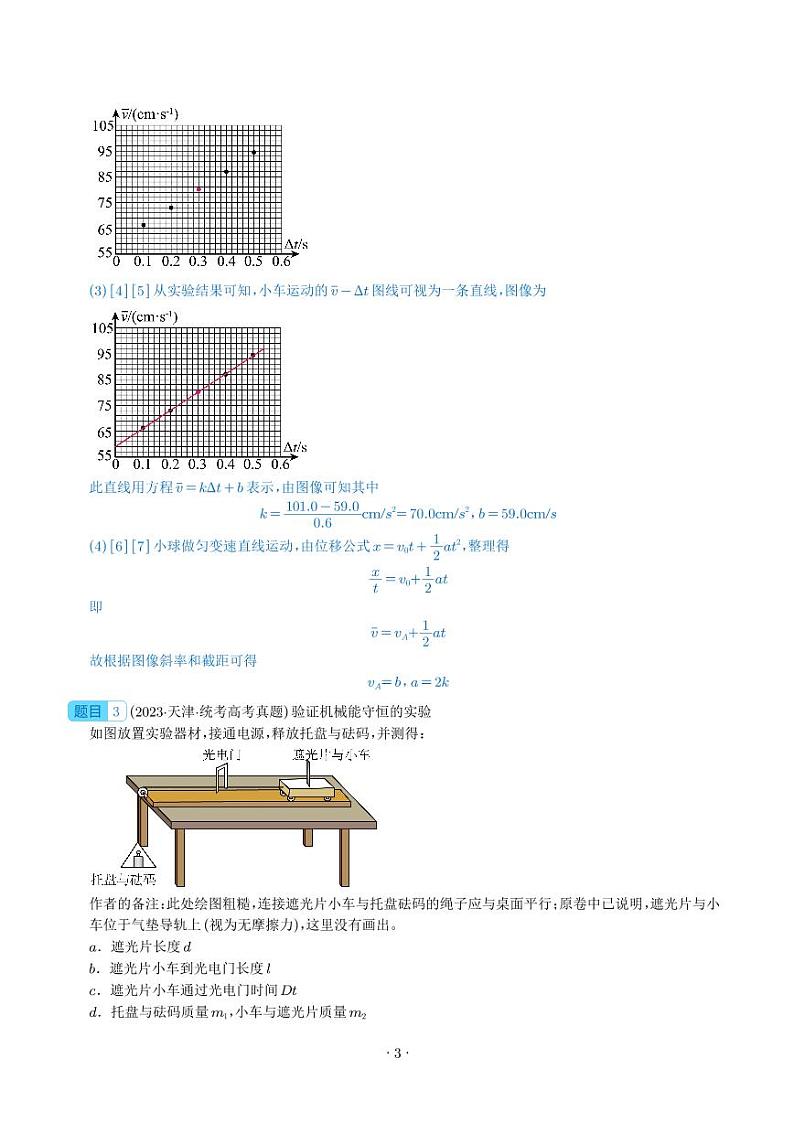 专题17 力学实验——五年(2019-2023) 高考物理真题汇编(解析版)03