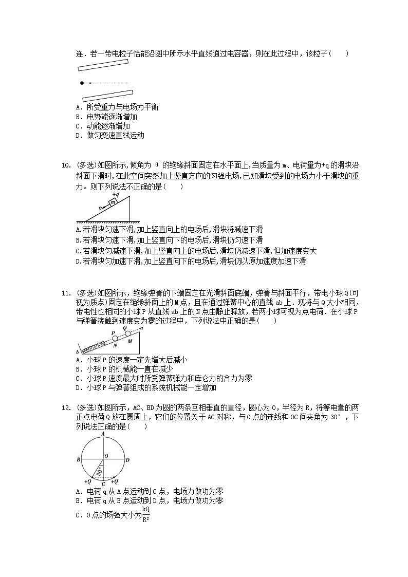 高考物理一輪復(fù)習(xí) 考點(diǎn)規(guī)范練習(xí)本19 電場(chǎng)力的性質(zhì)（含答案解析）第3頁(yè)