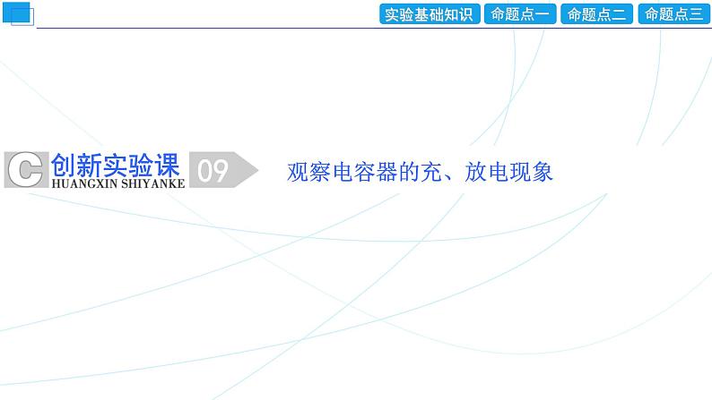 2024年高考物理第一轮复习:创新实验课(09) 观察电容器的充、放电现象课件PPT第1页