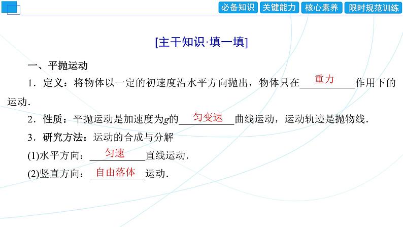 2024年高考物理第一轮复习:第2讲 抛体运动课件PPT第3页