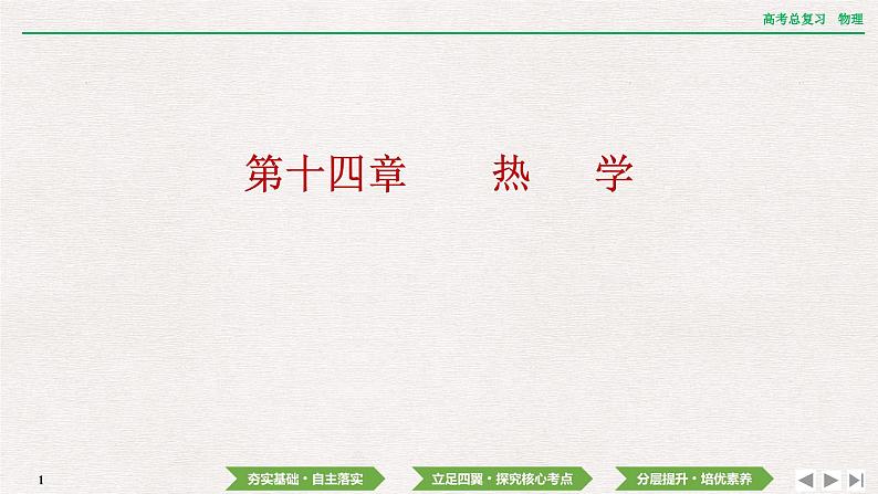 2024年高考物理第一轮复习课件:第十四章 第1讲 分子动理论 内能第1页