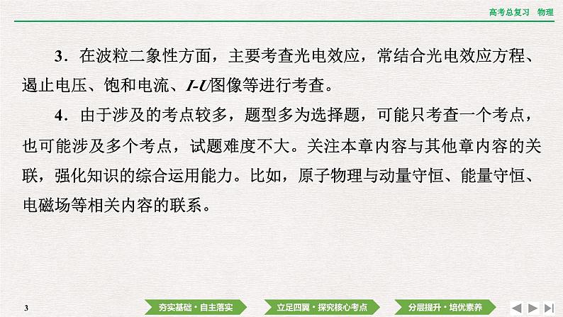 2024年高考物理第一轮复习课件:第十五章 第1讲 光电效应 波粒二象性03