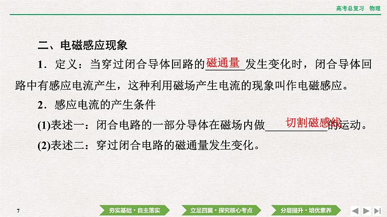 2024年高考物理第一轮复习课件:第十一章 第1讲 电磁感应现象 楞次定律07