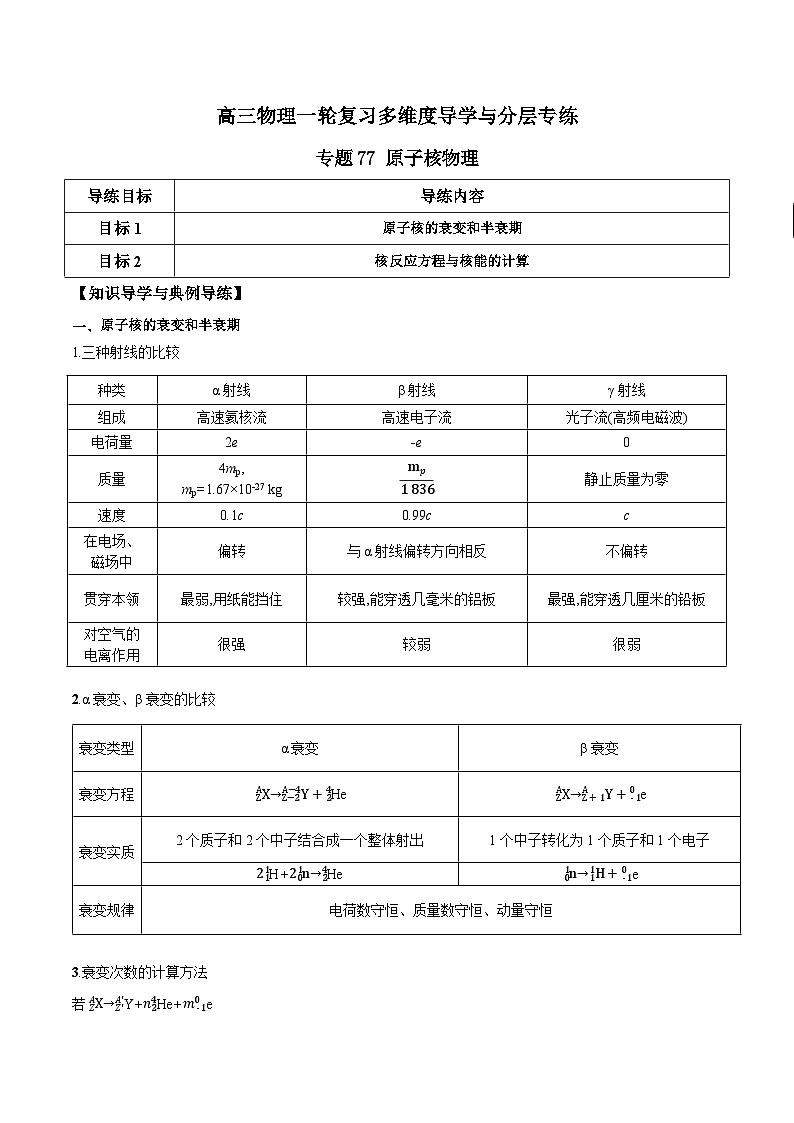 专题77 原子核物理(解析版)第1页