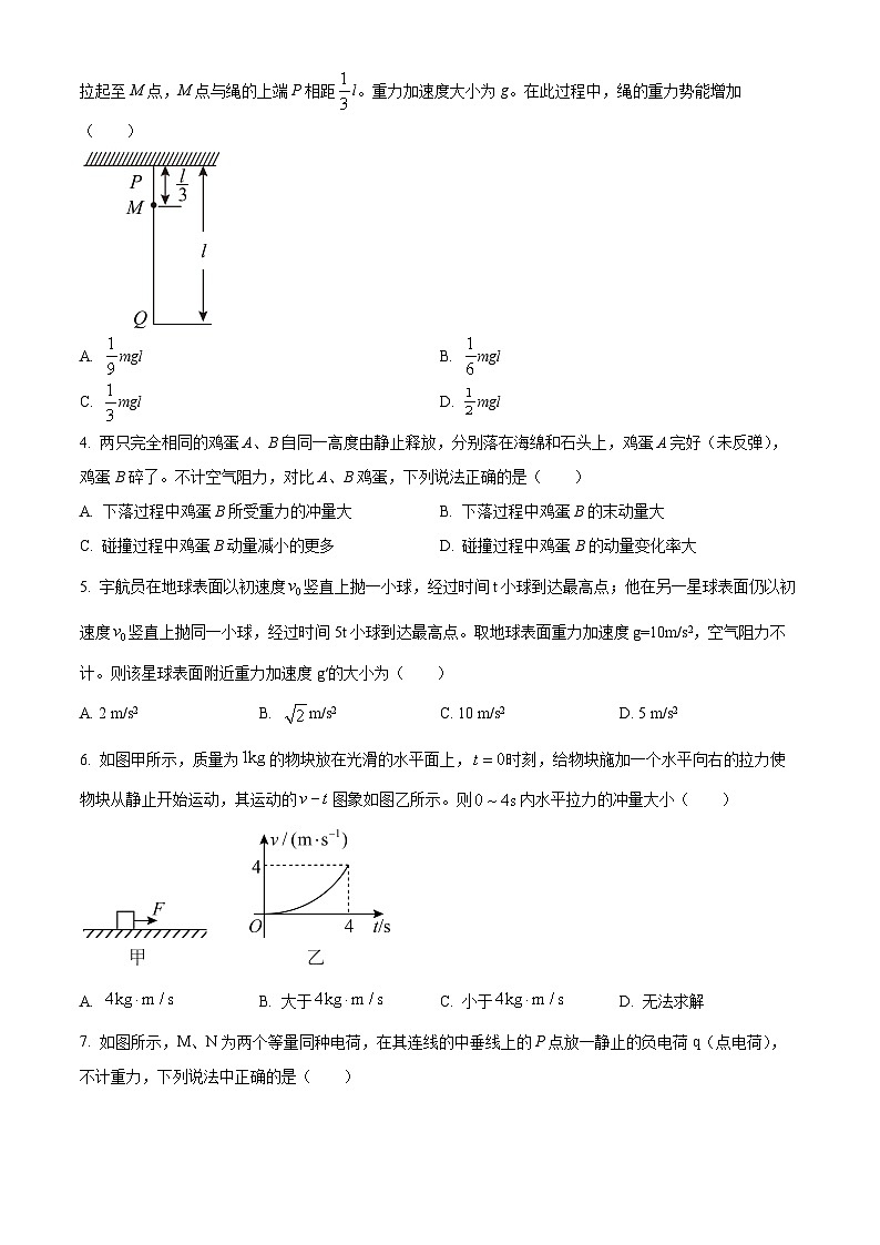 吉林省长春外国语学校2023-2024学年高二上学期开学考试物理试题无答案第2页