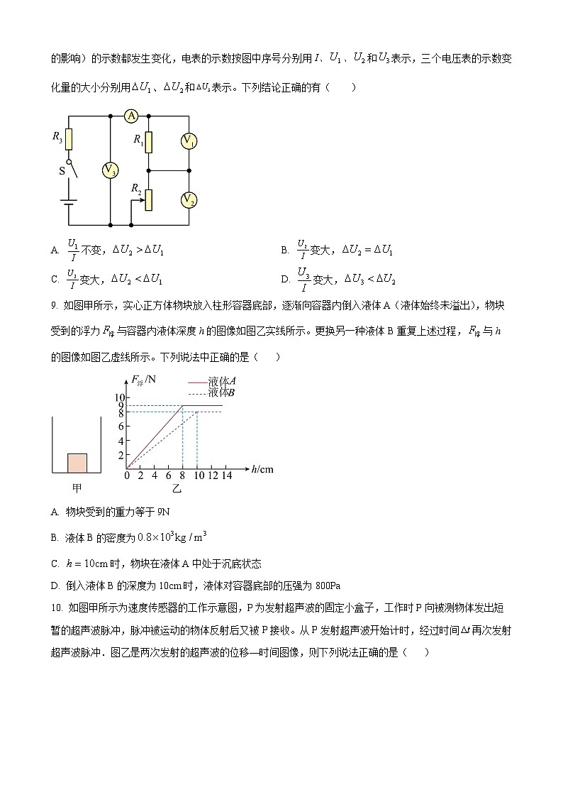 湖南省长沙市周南中学2022-2023学年高一上学期入学摸底测试物理试题无答案第3页
