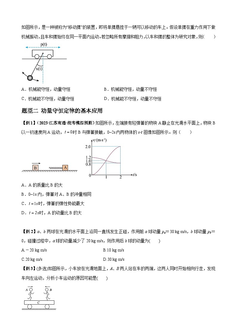 专题15 动量守恒定律及其应用-2024届高考物理一轮复习热点题型归类训练(原卷版)03