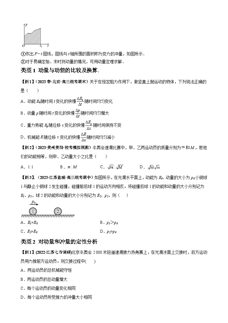 专题14   动量与动量定理及其应用-2024届高考物理一轮复习热点题型归类训练(原卷版)02