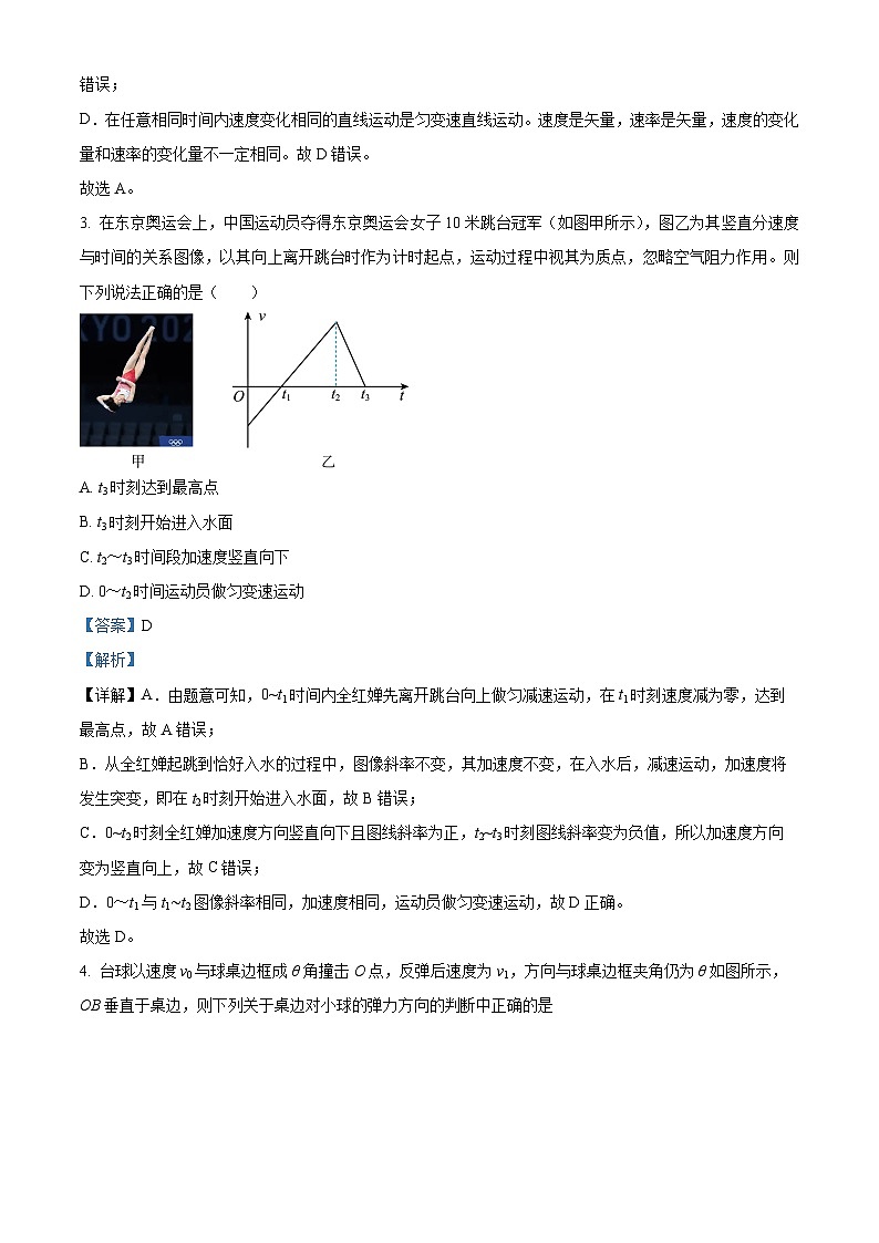 2024届四川省成都市石室中学高三上学期开学考试物理试题 (解析版)第2页