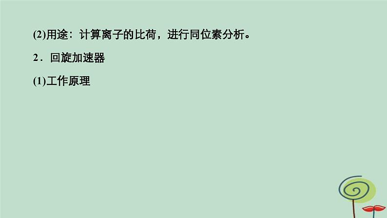 2023新教材高中物理第一章安培力与洛伦兹力4质谱仪与回旋加速器作业课件新人教版选择性必修第二册第5页