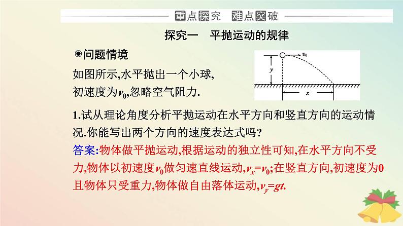 新教材2023高中物理第五章抛体运动5.4抛体运动的规律课件新人教版必修第二册第8页