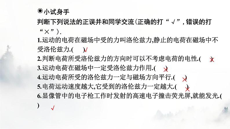 人教版高中物理选择性必修第二册第一章安培力与洛伦兹力1-2磁场对运动电荷的作用力课件第8页