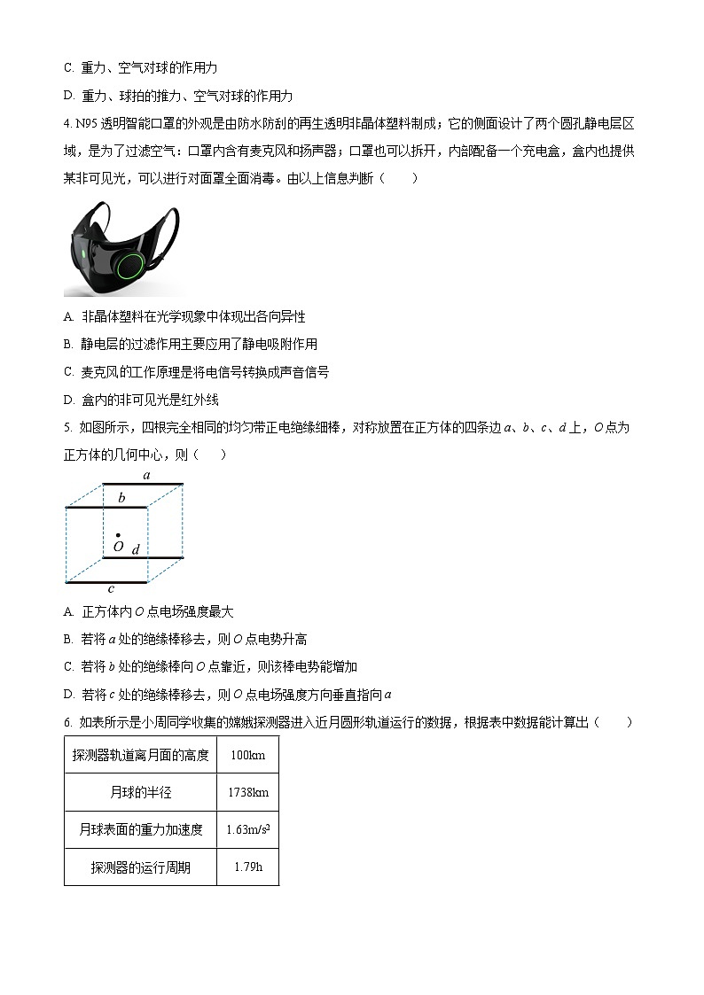 2024浙江省强基联盟高三上学期9月联考物理试题含解析02