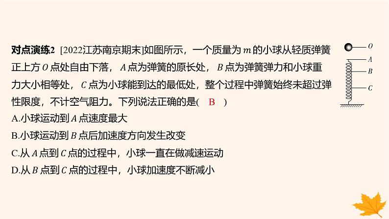 江苏专版2023_2024学年新教材高中物理第四章运动和力的关系重难专题10瞬时问题分析课件新人教版必修第一册第7页