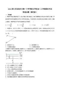 2024届江苏省徐州市第一中学等部分学校高三上学期期初考试物理试题（解析版）