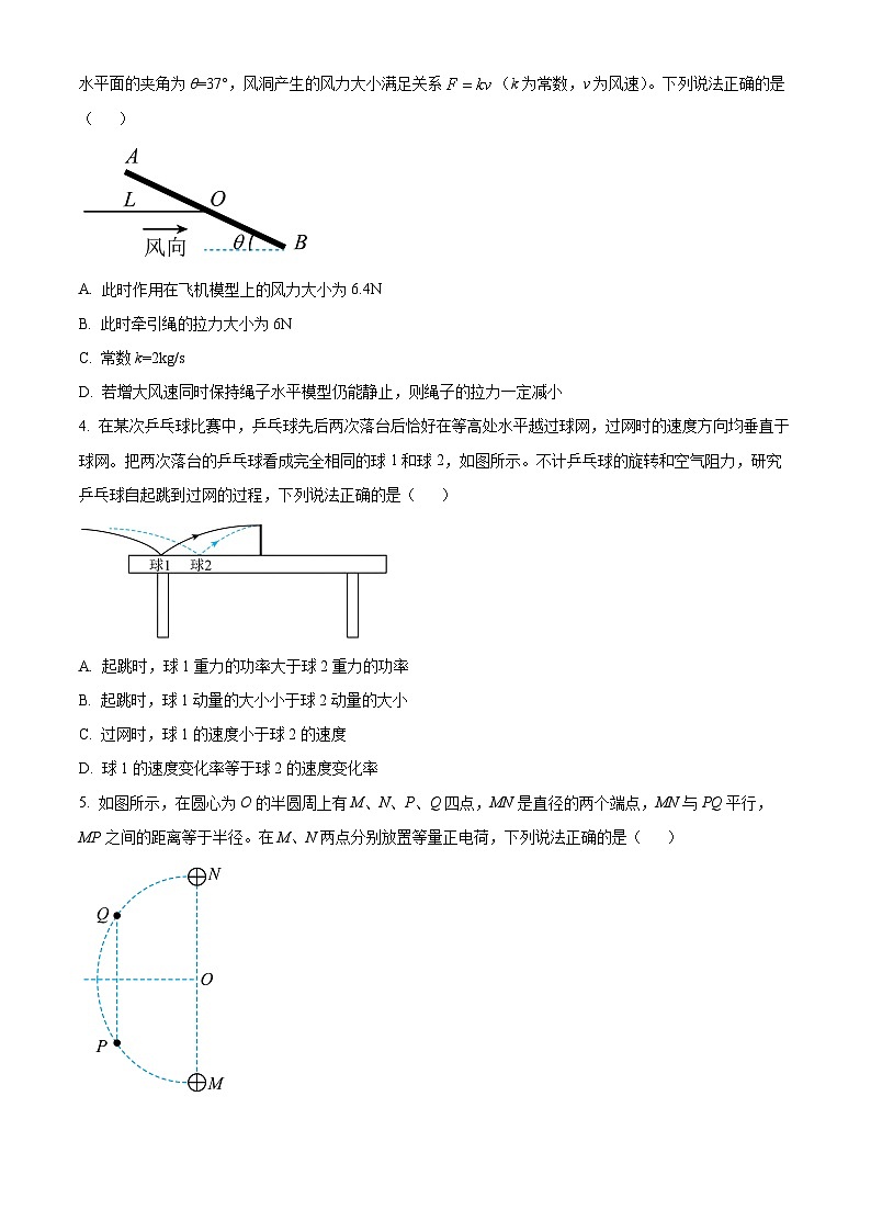 山西省运城市2023-2024学年高三上学期摸底调研测试物理试题(解析版)02
