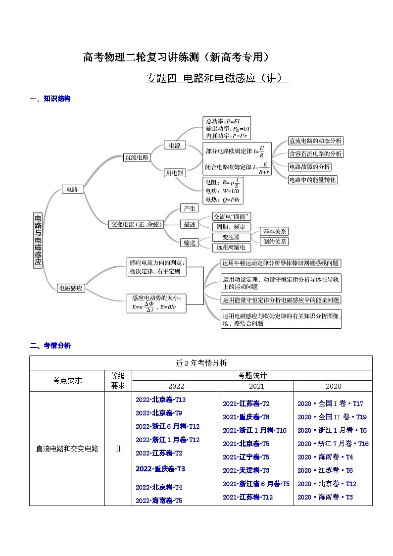 新高考物理二轮复习专题4.1 直流电路和交变电流(精讲卷)(含解析)第1页