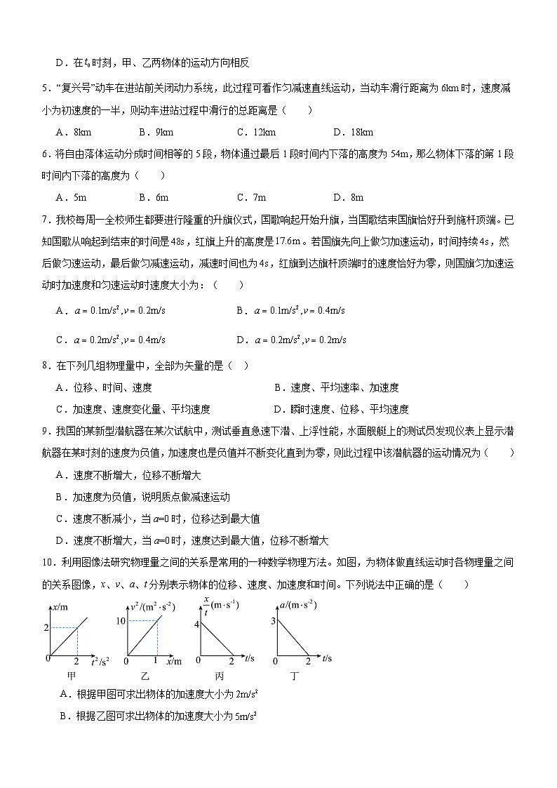 辽宁省锦州市渤海大学附属高级中学2023-2024学年高一上学期第一次月考物理试卷第2页