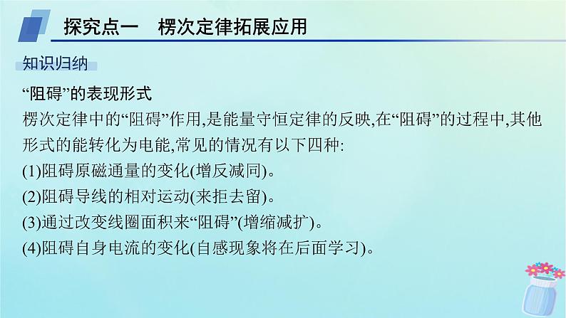 新教材2023_2024学年高中物理第2章电磁感应及其应用专题提升4楞次定律的应用课件教科版选择性必修第二册第5页