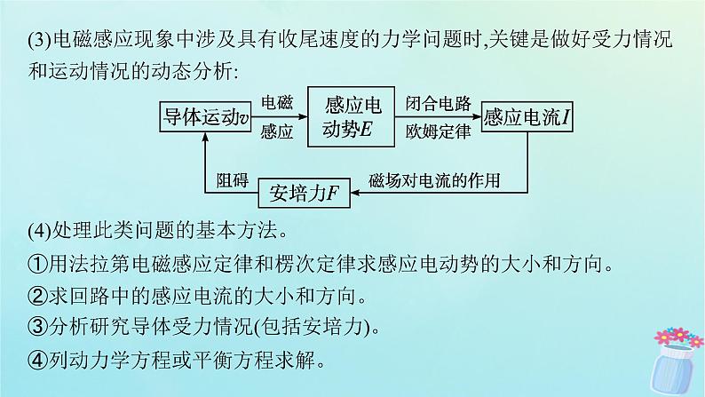 新教材2023_2024学年高中物理第2章电磁感应及其应用专题提升6电磁感应中的动力学能量动量问题课件教科版选择性必修第二册07