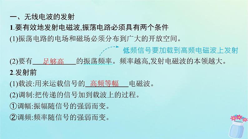 新教材2023_2024学年高中物理第4章电磁振荡与电磁波4.无线电波的发射传播与接收5.无线电波与移动互联网课件教科版选择性必修第二册第5页