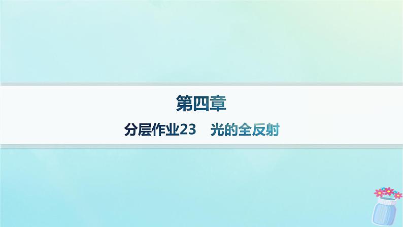 新教材2023_2024学年高中物理第4章光及其应用分层作业23光的全反射课件教科版选择性必修第一册第1页