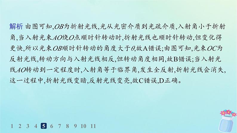 新教材2023_2024学年高中物理第4章光及其应用分层作业23光的全反射课件教科版选择性必修第一册第8页