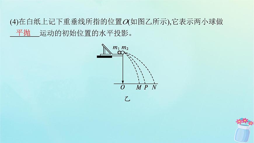 新教材2023_2024學年高中物理第1章動量與動量守恒定律4.實驗：驗證動量守恒定律課件教科版選擇性必修第一冊第6頁