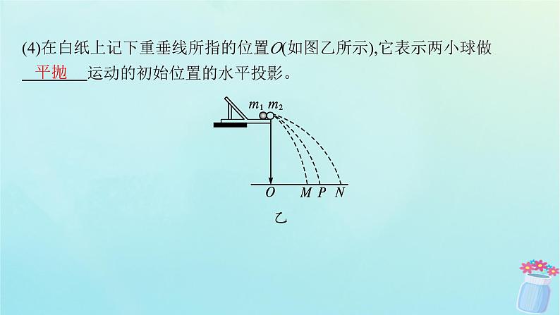 新教材2023_2024学年高中物理第1章动量与动量守恒定律4.实验:验证动量守恒定律课件教科版选择性必修第一册第6页