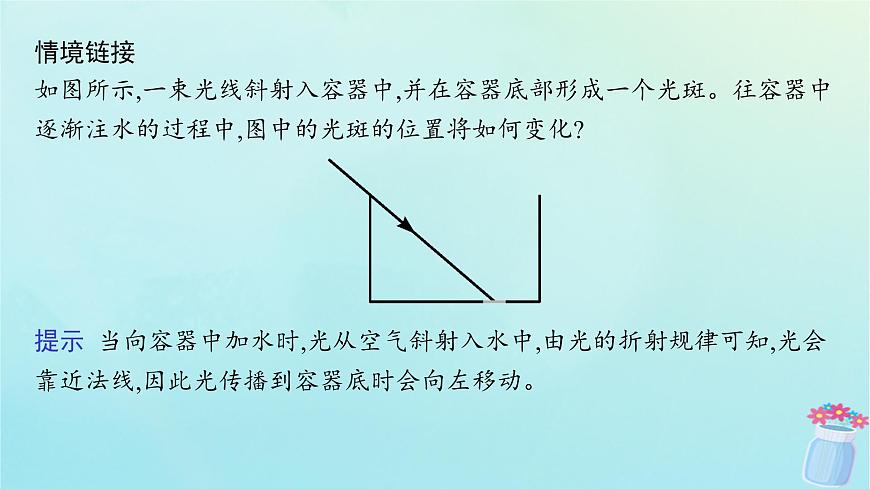 新教材2023_2024學(xué)年高中物理第4章光及其應(yīng)用1.光的折射定律課件教科版選擇性必修第一冊第7頁
