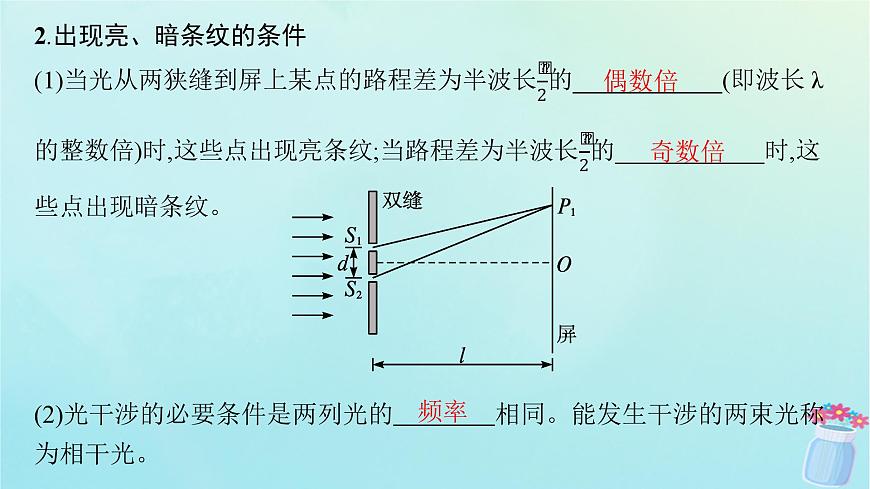 新教材2023_2024學年高中物理第4章光及其應(yīng)用4.光的干涉課件教科版選擇性必修第一冊第6頁