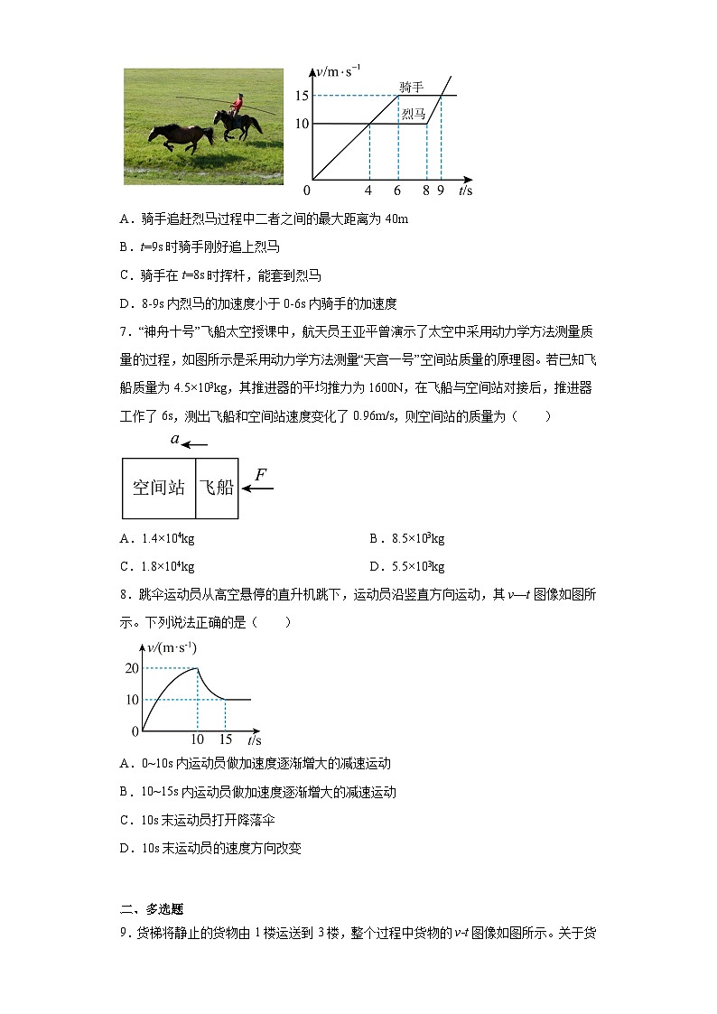 山东省德州市2022-2023学年高一上学期期末物理试题第3页